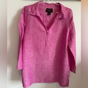Linen magenta tunic.  Large